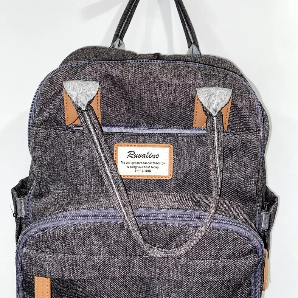 Ruvalino Diaper Bag Backpack in Dark Gray